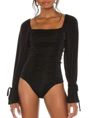Free People Intimately Meant To Be Black Bodysuit Size XS